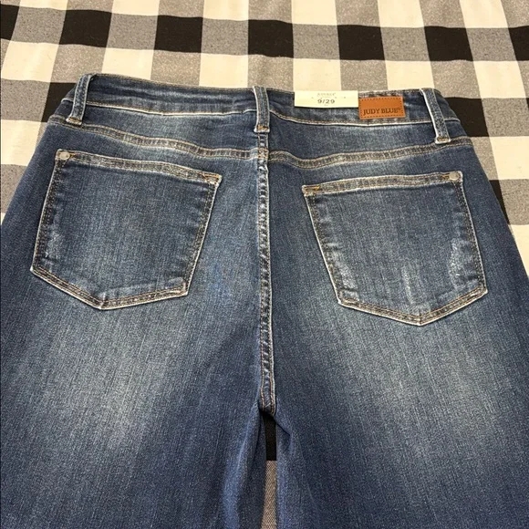 NEW! Judy Blue High Waist Slim Bootcut Jeans Distressed Slit 9/29 x 30 JB88290 - Picture 10 of 14
